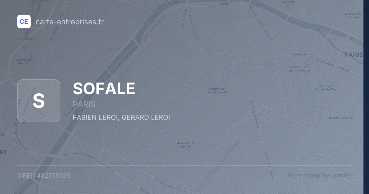 SOFALE — 482758695 — fiche entreprise