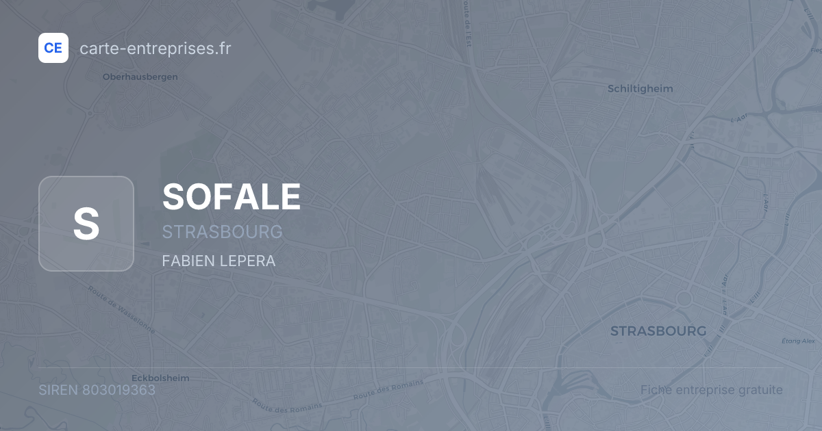 SOFALE — 803019363 — fiche entreprise