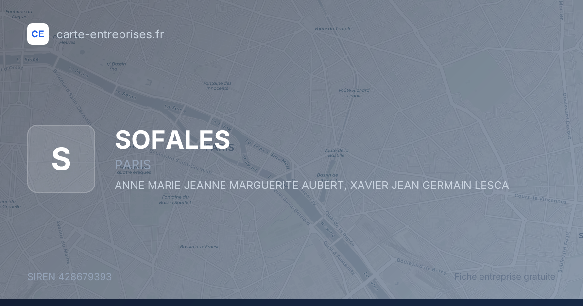 SOFALES — 428679393 — fiche entreprise