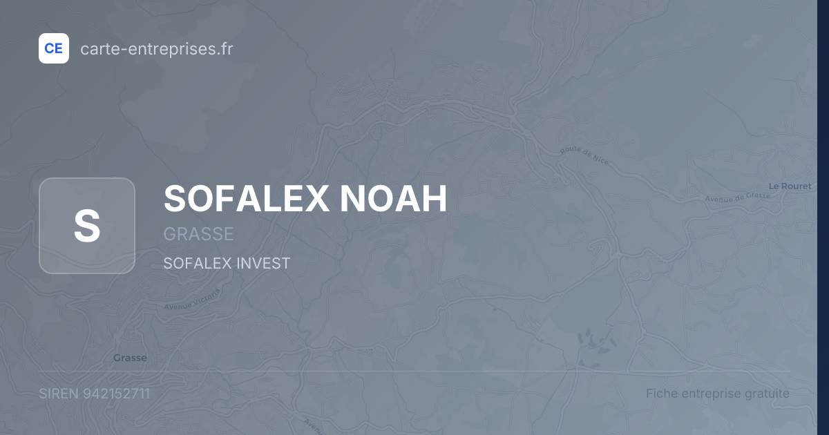 SOFALEX NOAH — 942152711 — fiche entreprise