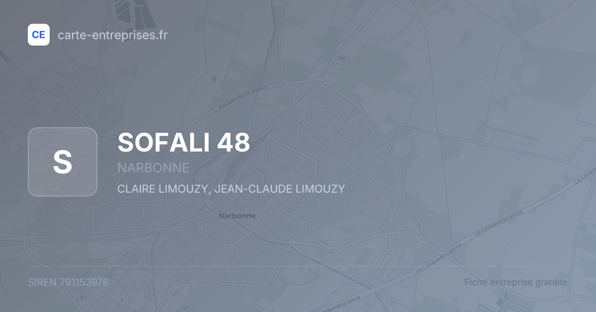 SOFALI 48 — 791153976 — fiche entreprise