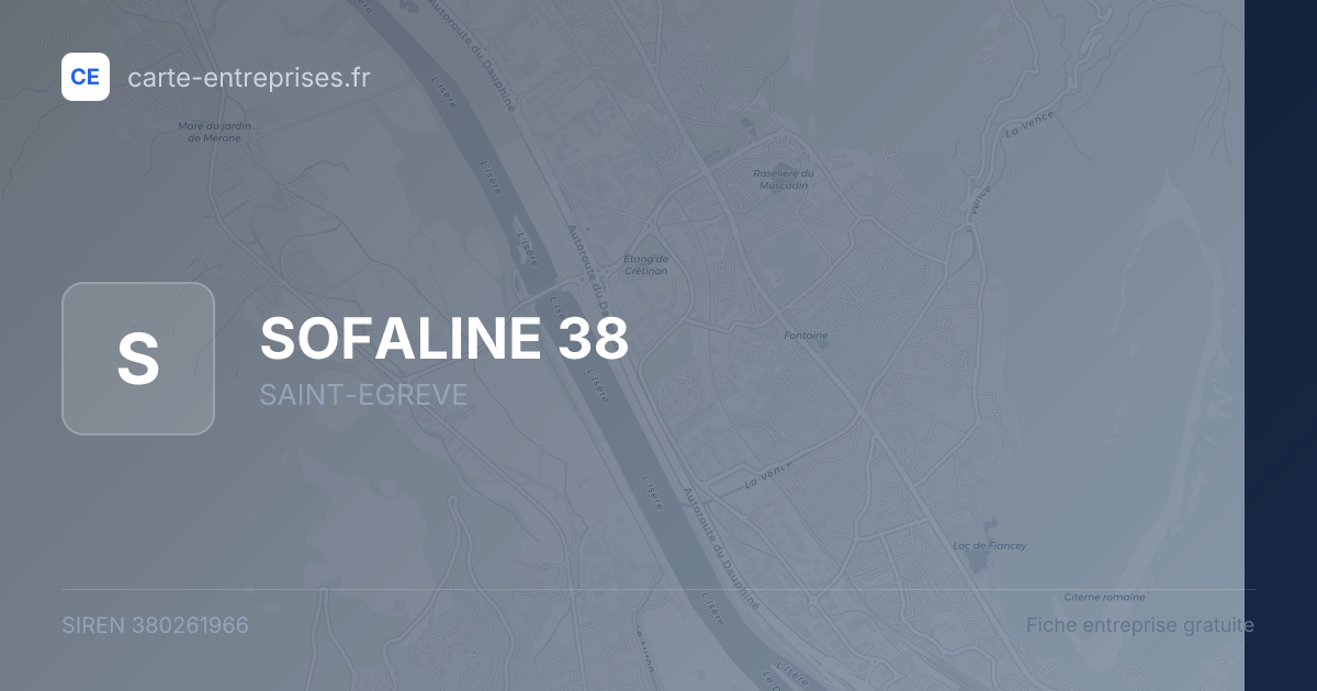SOFALINE 38 — 380261966 — fiche entreprise