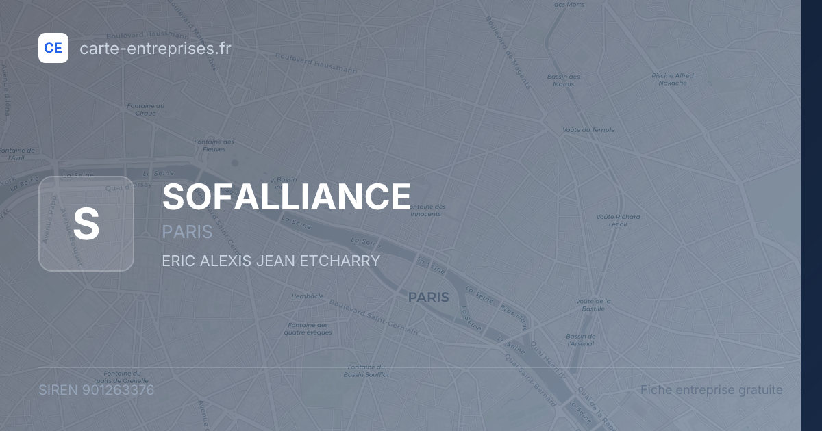 SOFALLIANCE — 901263376 — fiche entreprise