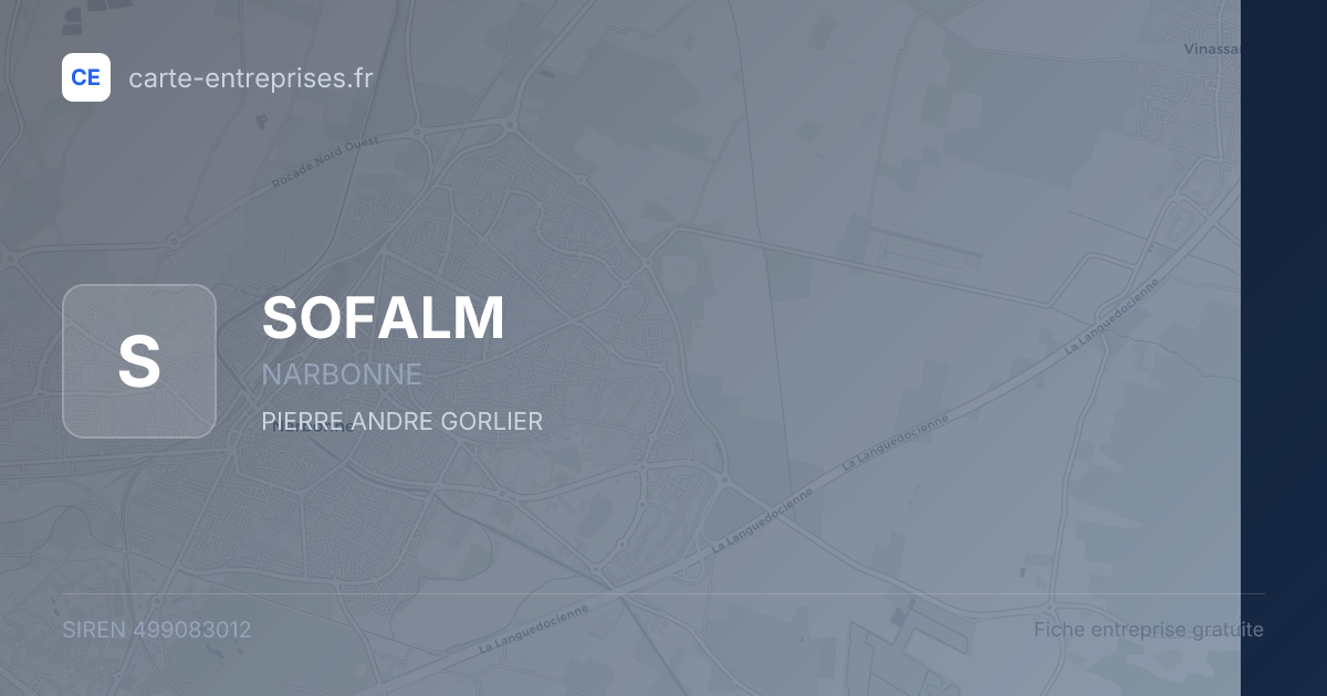 SOFALM — 499083012 — fiche entreprise