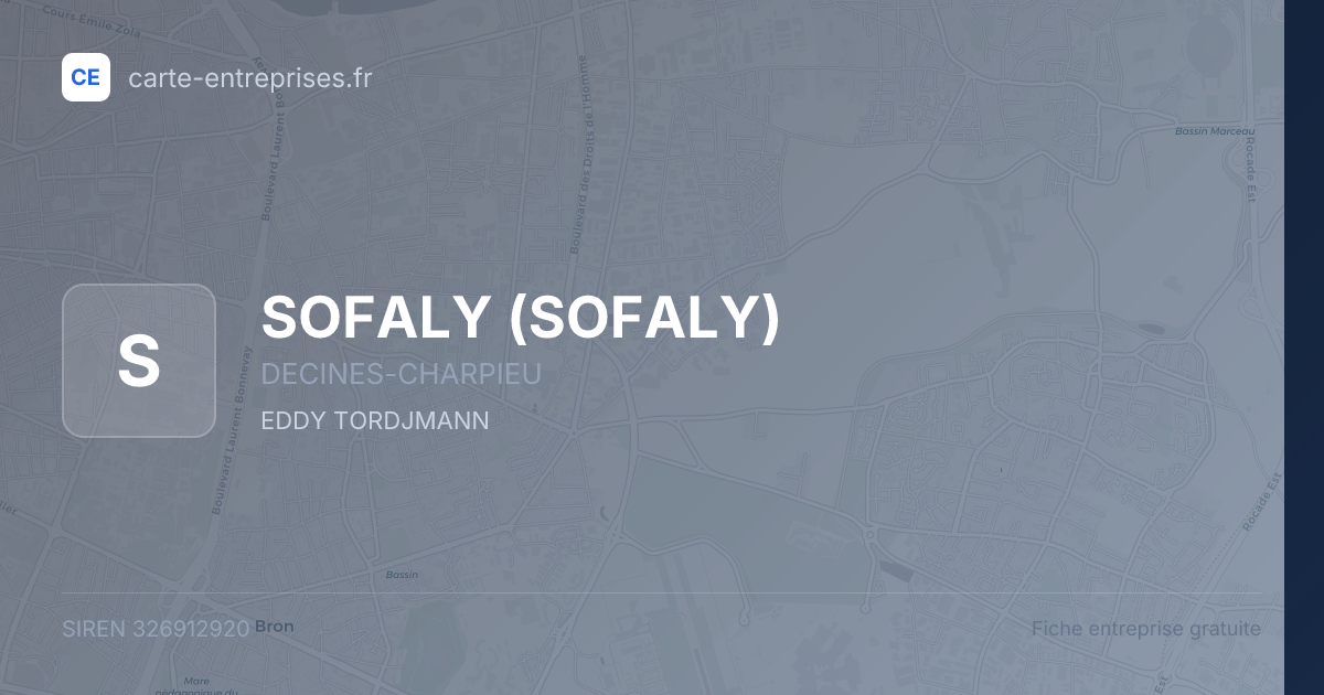 SOFALY — 326912920 — fiche entreprise