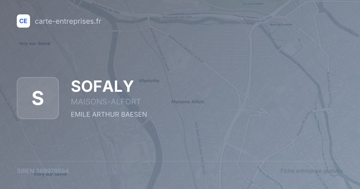 SOFALY — 389978594 — fiche entreprise