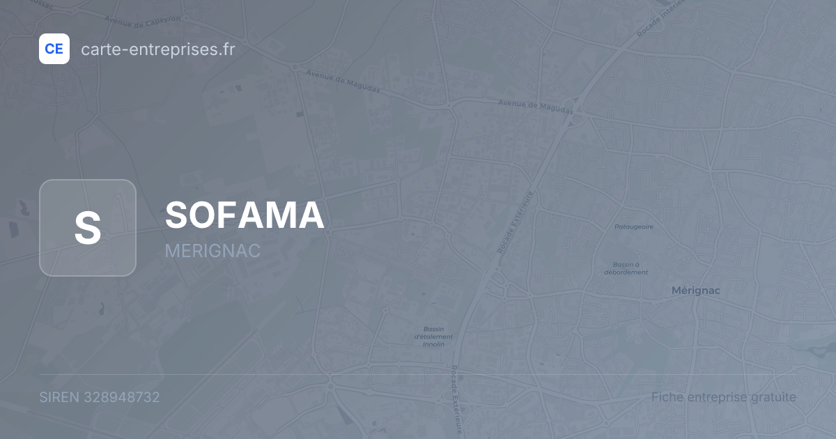 SOFAMA — 328948732 — fiche entreprise