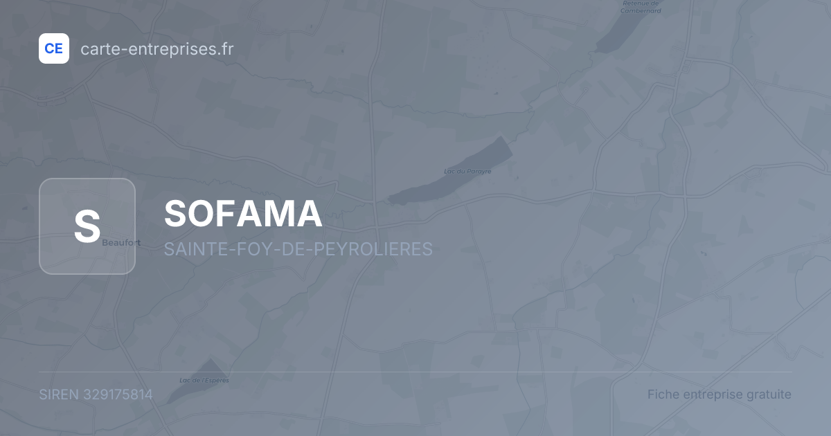 SOFAMA — 329175814 — fiche entreprise