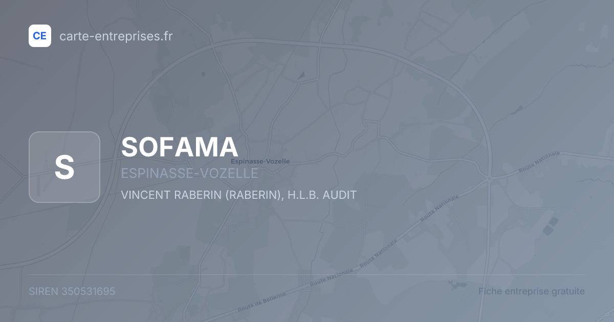 SOFAMA — 350531695 — fiche entreprise