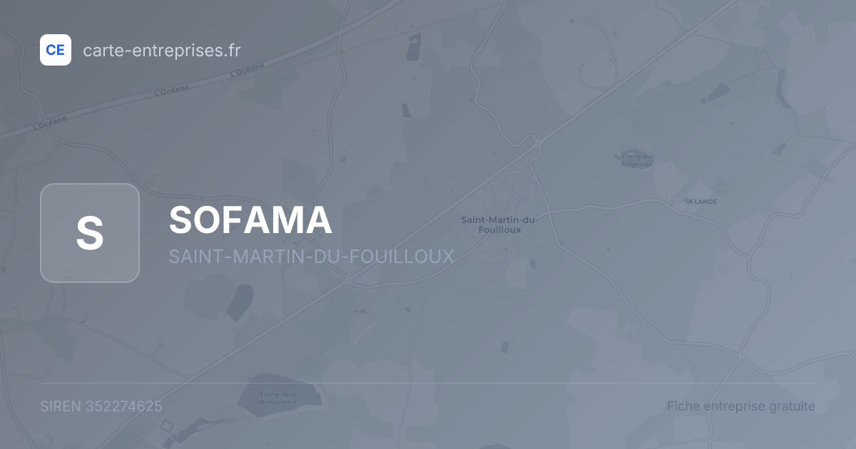 SOFAMA — 352274625 — fiche entreprise