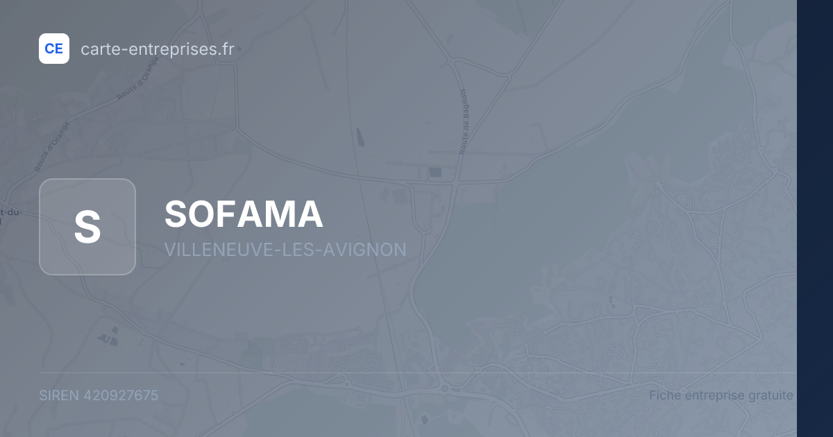 SOFAMA — 420927675 — fiche entreprise