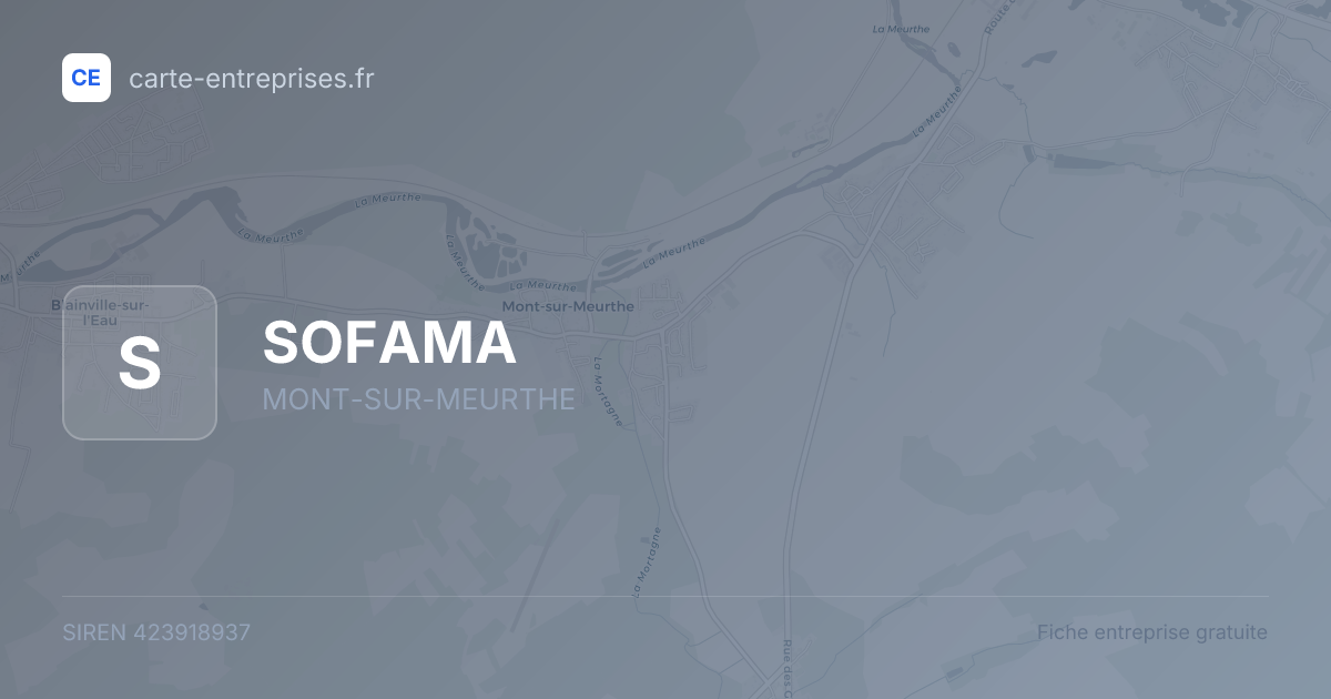 SOFAMA — 423918937 — fiche entreprise