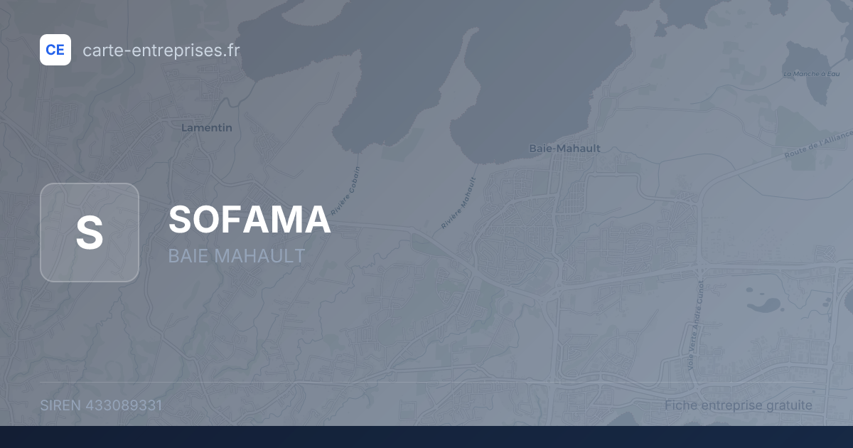 SOFAMA — 433089331 — fiche entreprise