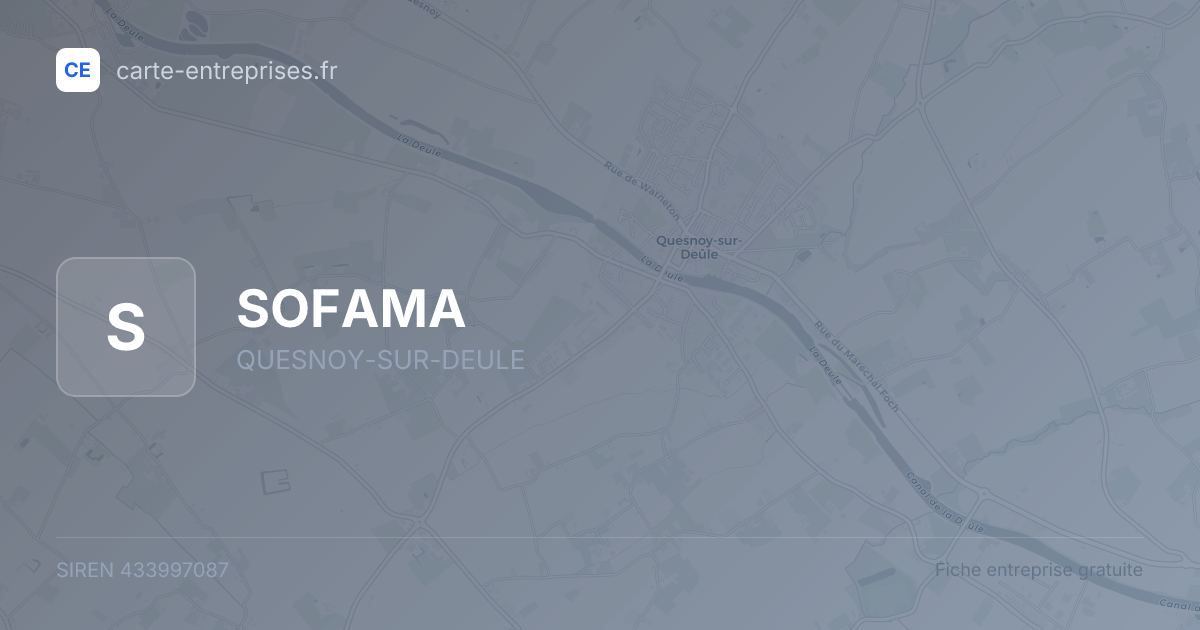 SOFAMA — 433997087 — fiche entreprise