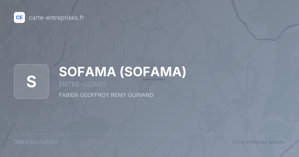 SOFAMA — 824405302 — fiche entreprise