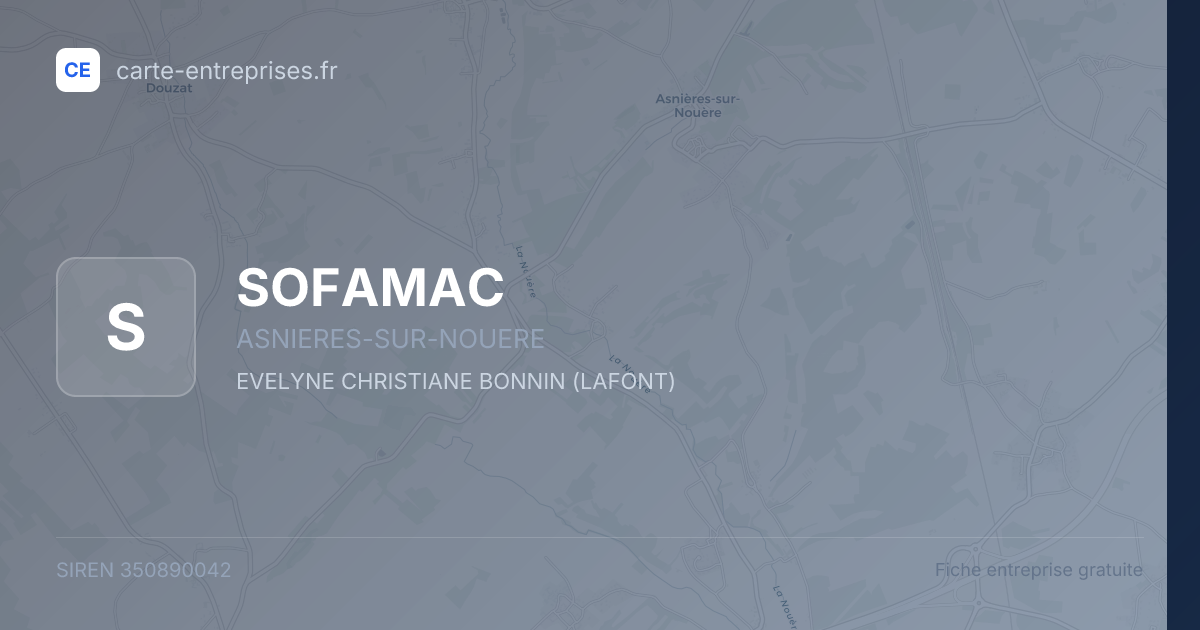 SOFAMAC — 350890042 — fiche entreprise