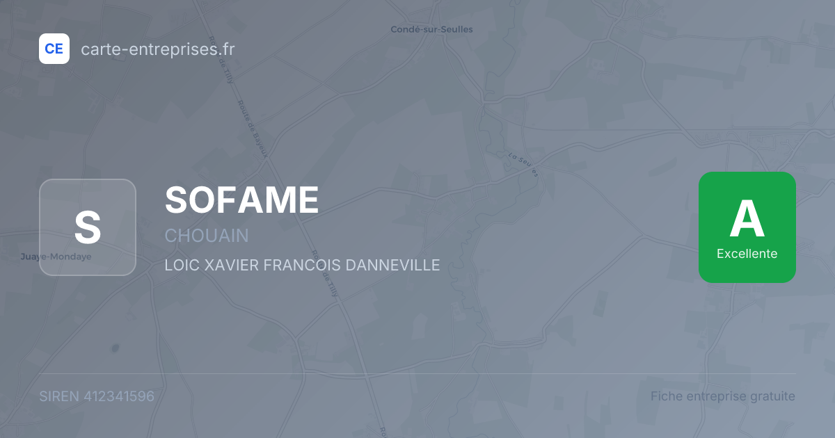 SOFAME — 412341596 — fiche entreprise
