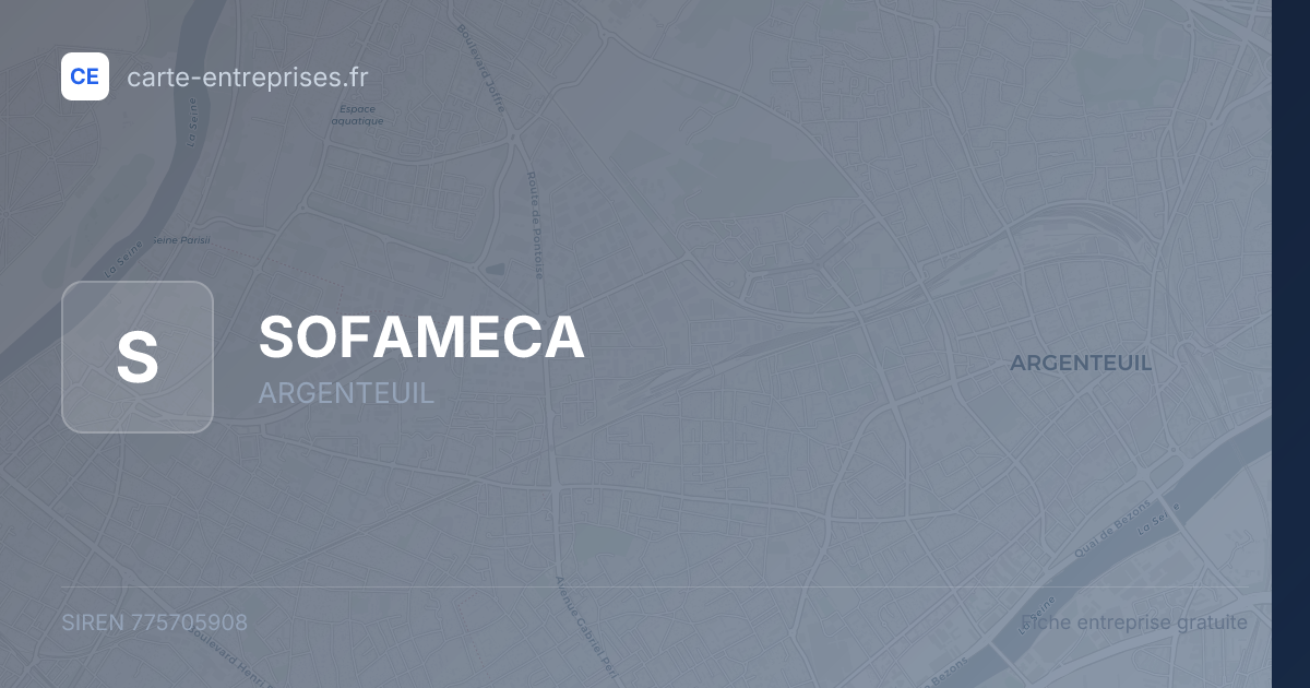 SOFAMECA — 775705908 — fiche entreprise