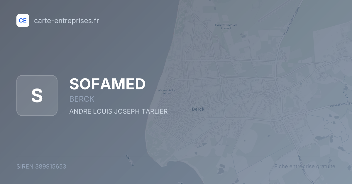 SOFAMED — 389915653 — fiche entreprise