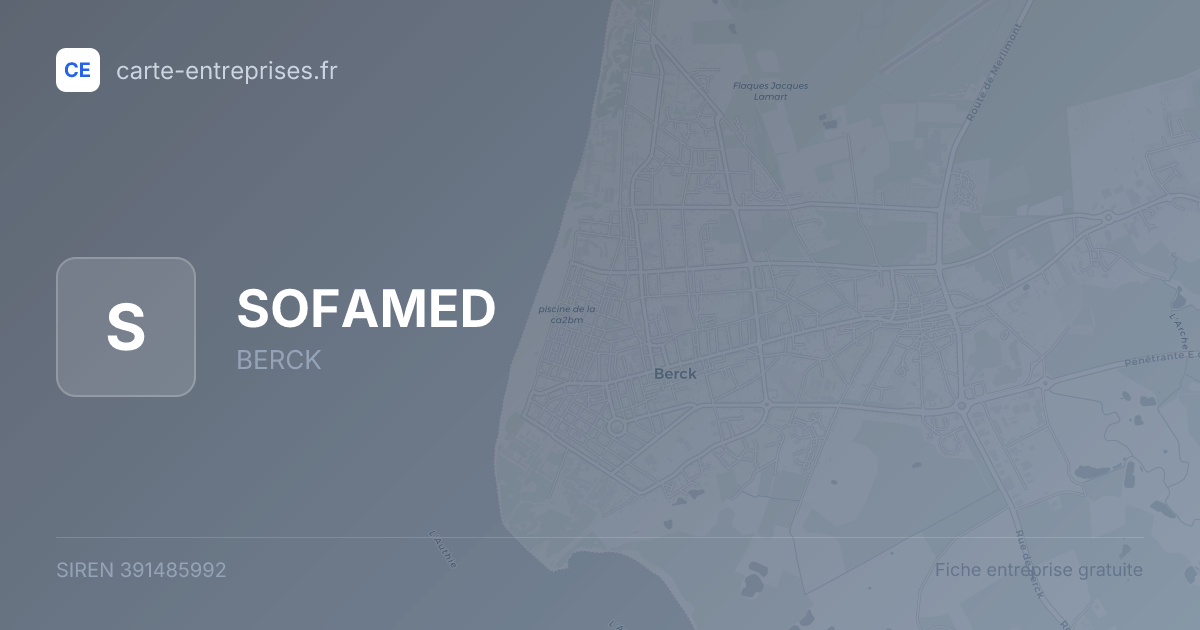 SOFAMED — 391485992 — fiche entreprise