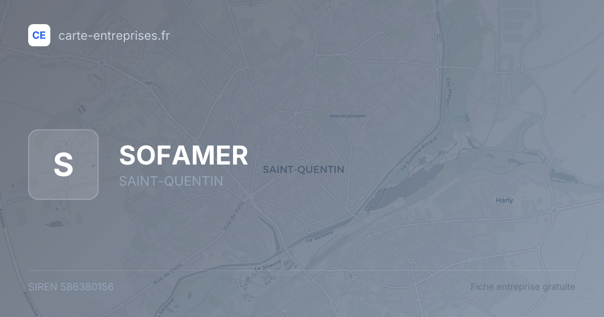 SOFAMER — 586380156 — fiche entreprise