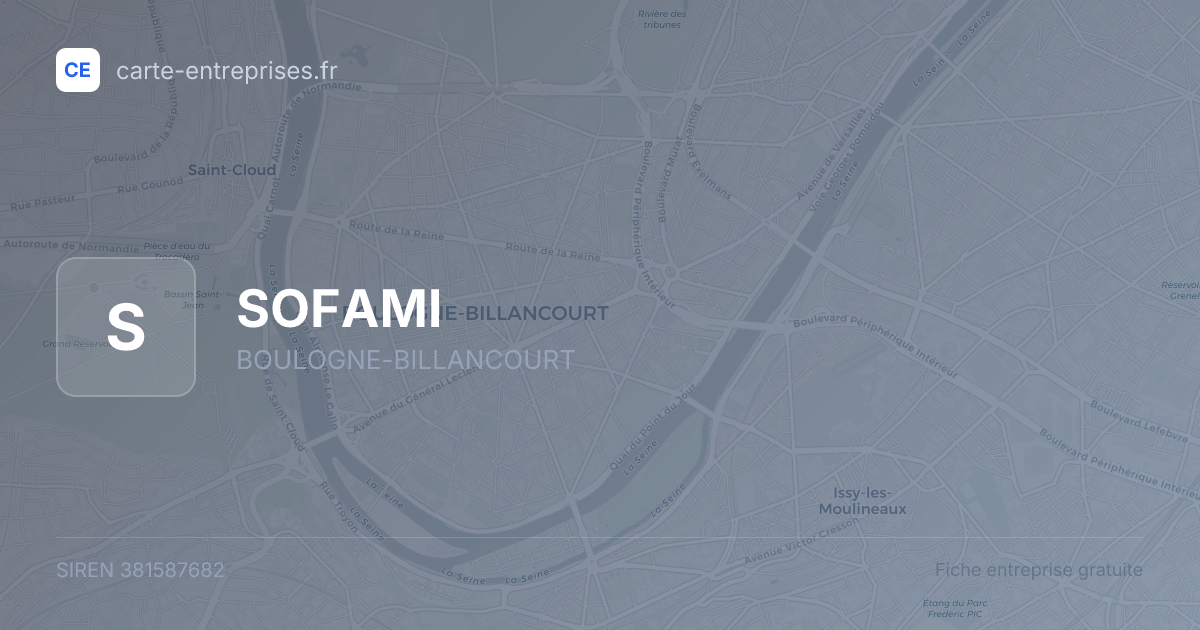 SOFAMI — 381587682 — fiche entreprise