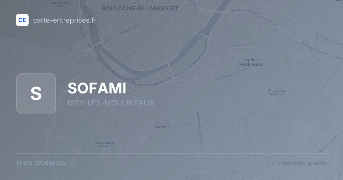 SOFAMI — 390895290 — fiche entreprise