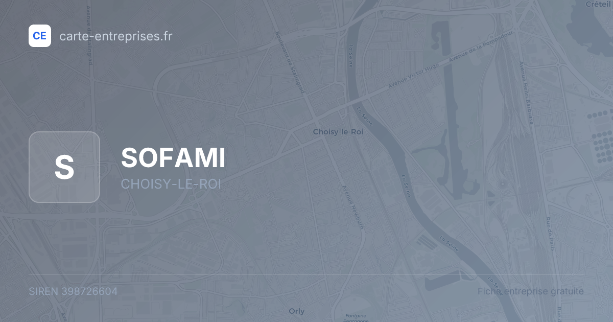 SOFAMI — 398726604 — fiche entreprise