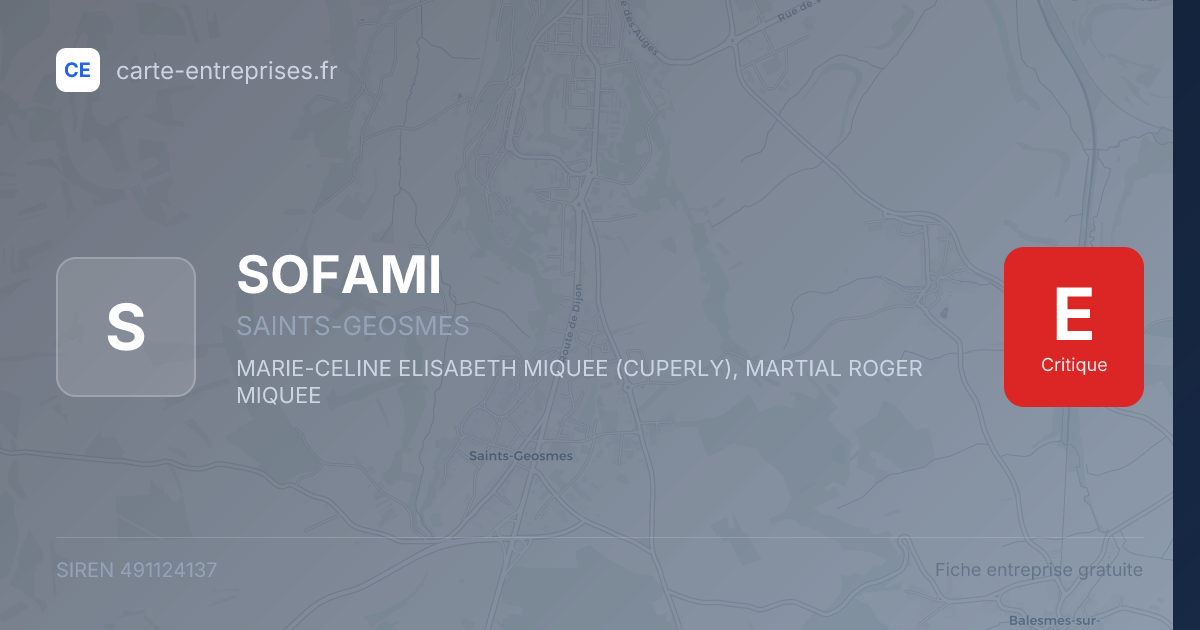 SOFAMI — 491124137 — fiche entreprise