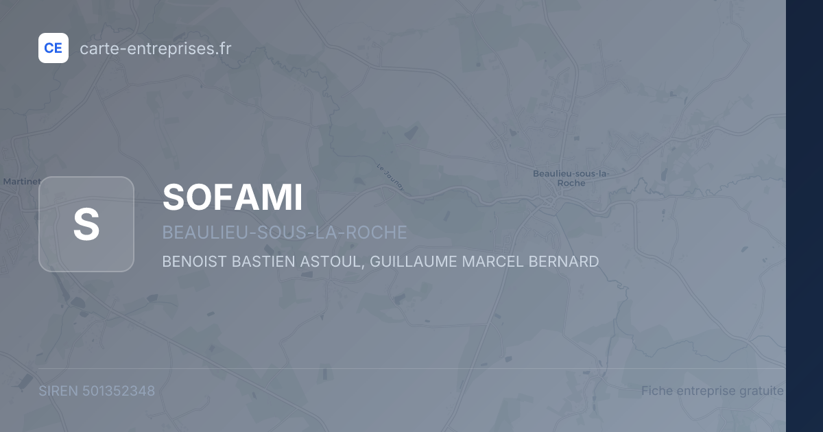 SOFAMI — 501352348 — fiche entreprise