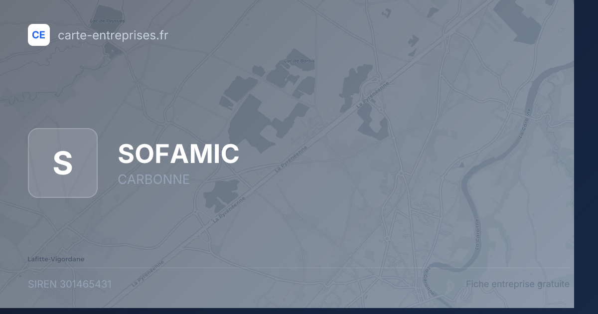 SOFAMIC — 301465431 — fiche entreprise