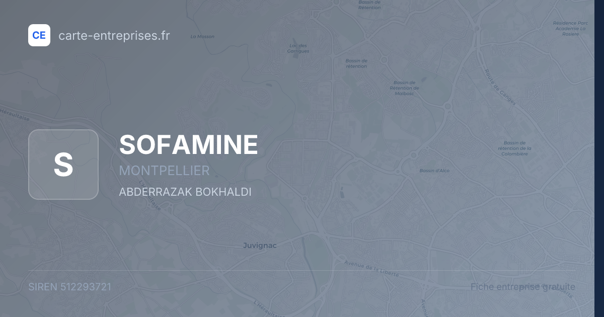 SOFAMINE — 512293721 — fiche entreprise