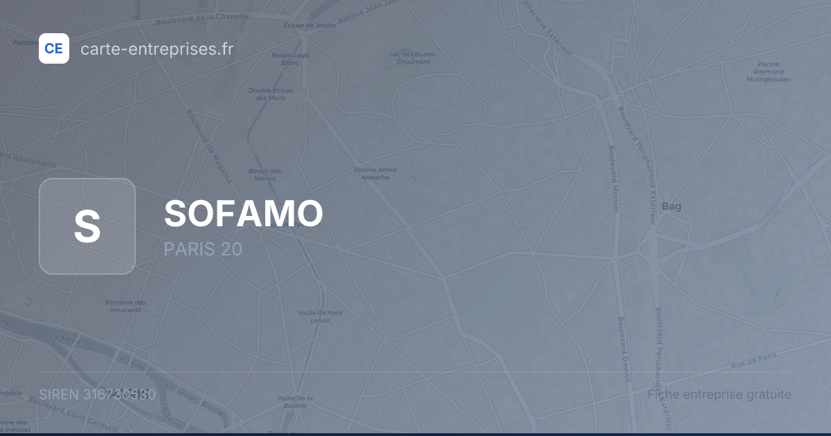 SOFAMO — 316730530 — fiche entreprise