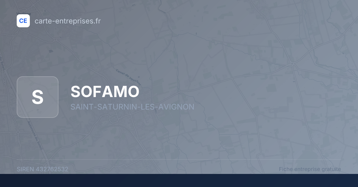 SOFAMO — 432762532 — fiche entreprise