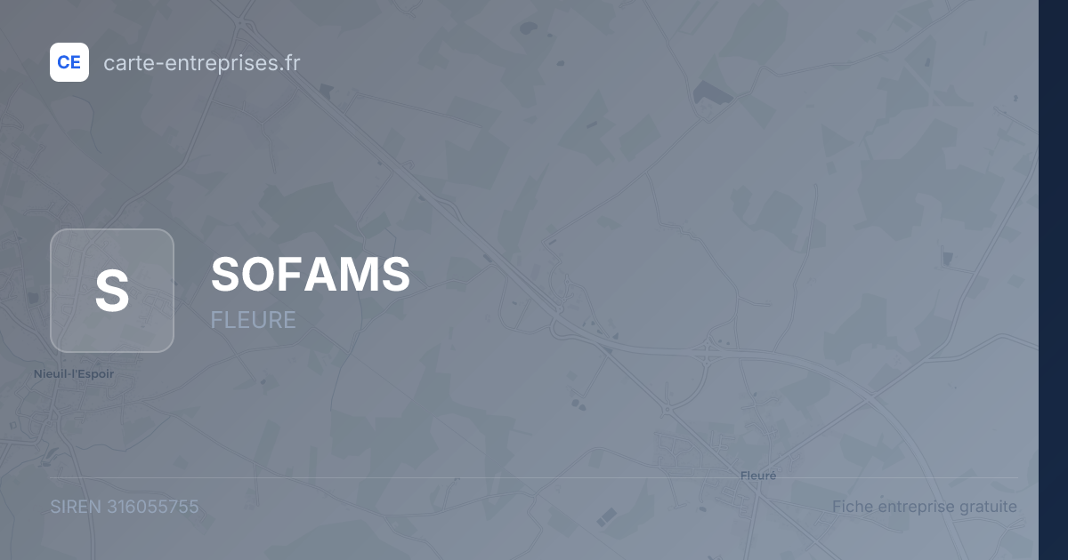 SOFAMS — 316055755 — fiche entreprise