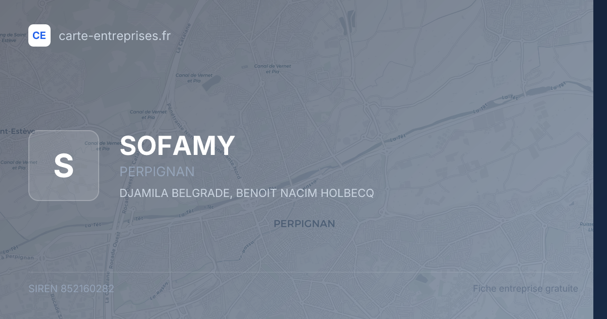 SOFAMY — 852160282 — fiche entreprise