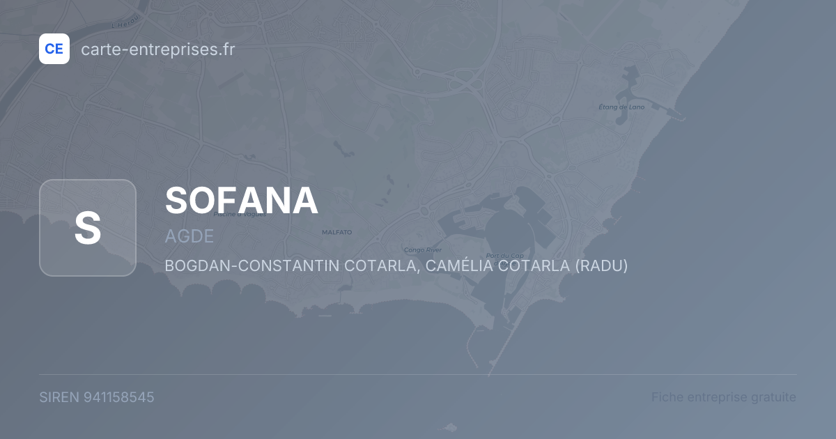 SOFANA — 941158545 — fiche entreprise