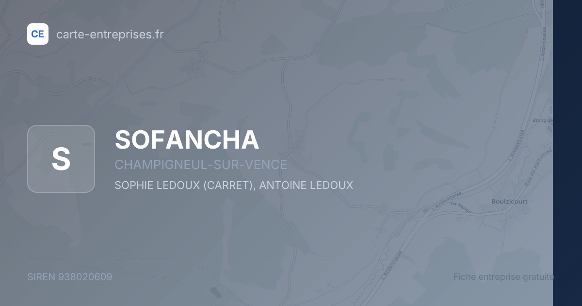 SOFANCHA — 938020609 — fiche entreprise