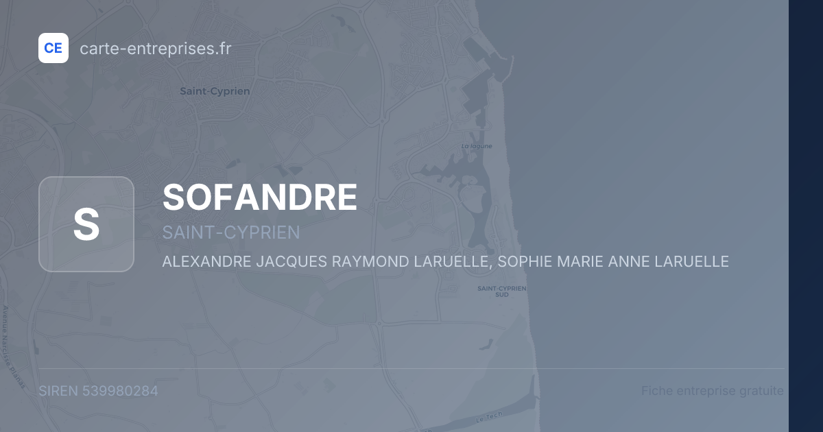 SOFANDRE — 539980284 — fiche entreprise
