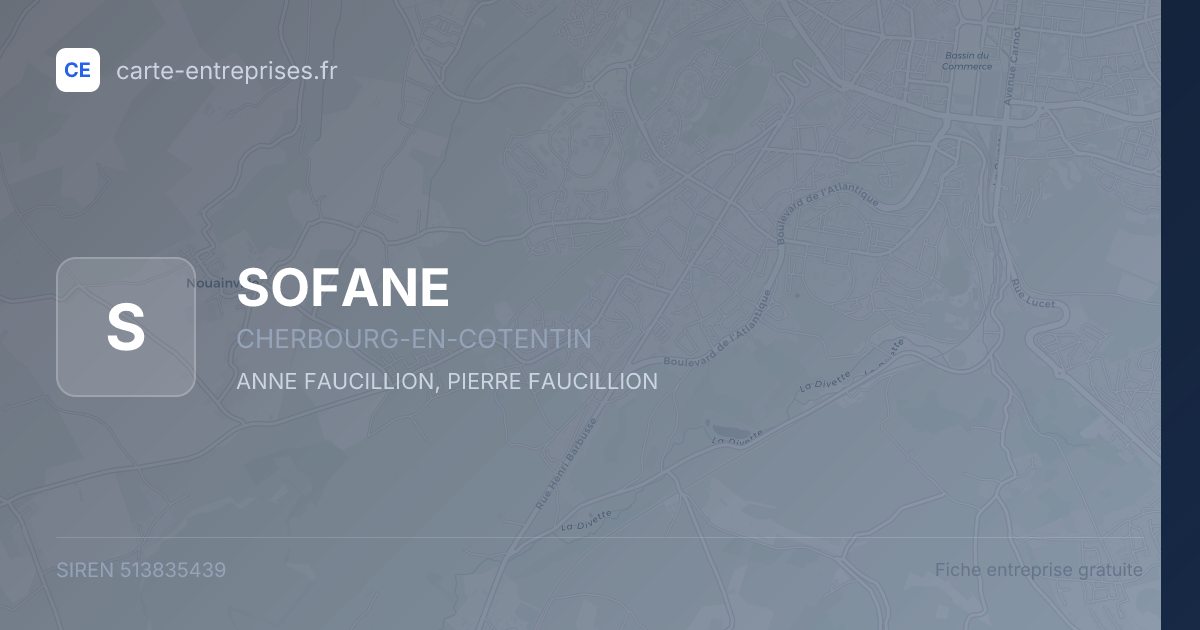 SOFANE — 513835439 — fiche entreprise