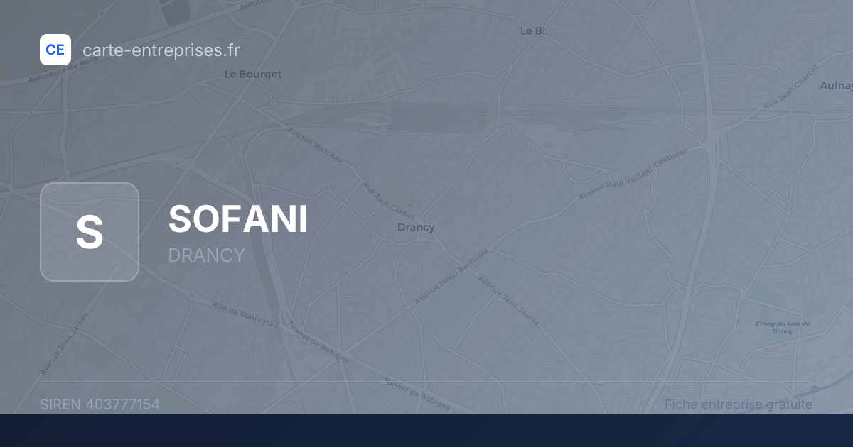 SOFANI — 403777154 — fiche entreprise