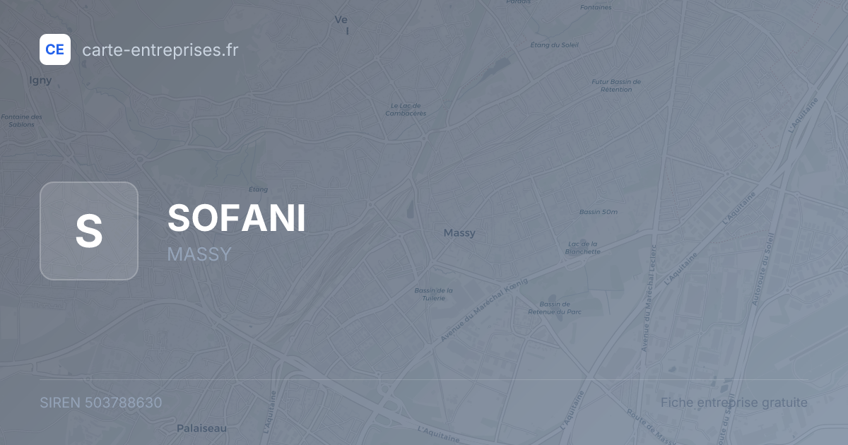 SOFANI — 503788630 — fiche entreprise