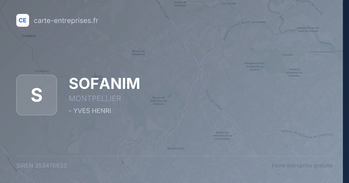 SOFANIM — 353476633 — fiche entreprise