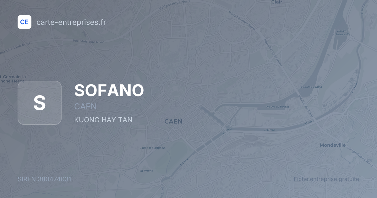 SOFANO — 380474031 — fiche entreprise