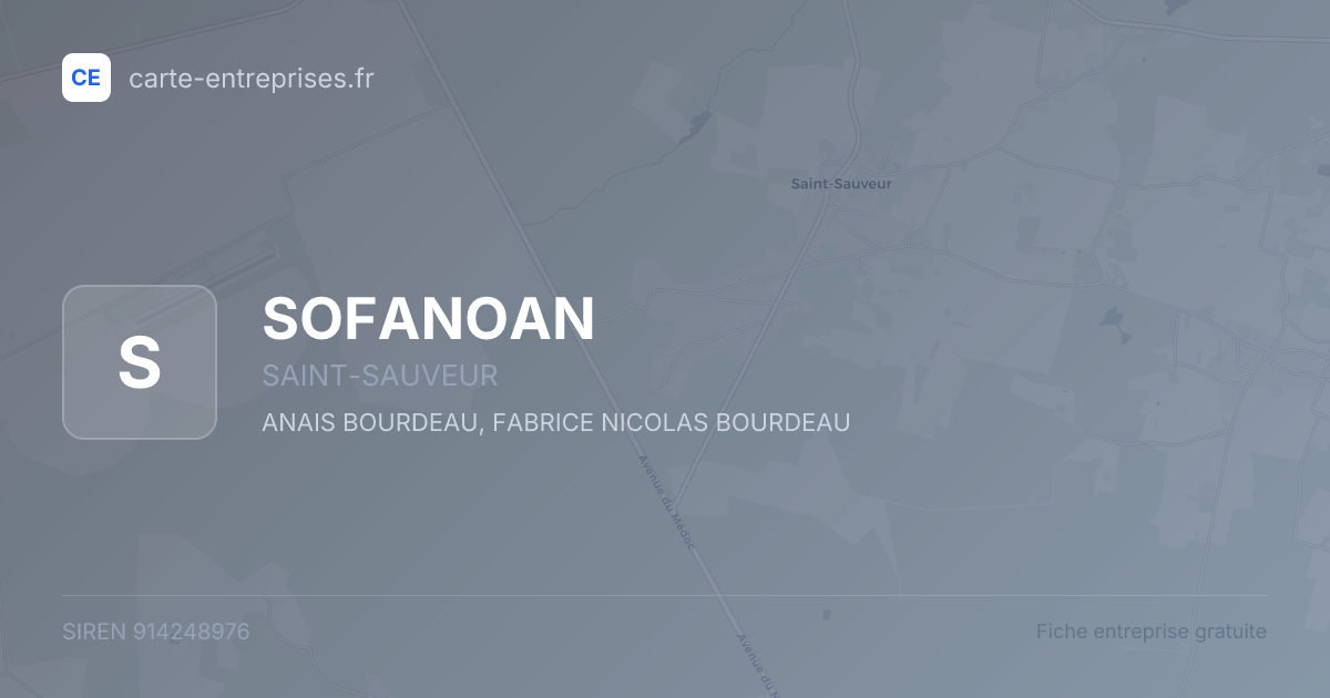 SOFANOAN — 914248976 — fiche entreprise