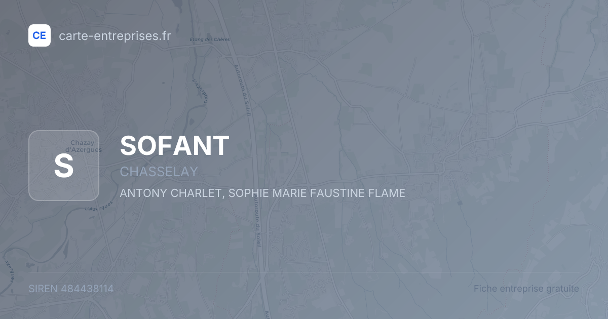 SOFANT — 484438114 — fiche entreprise