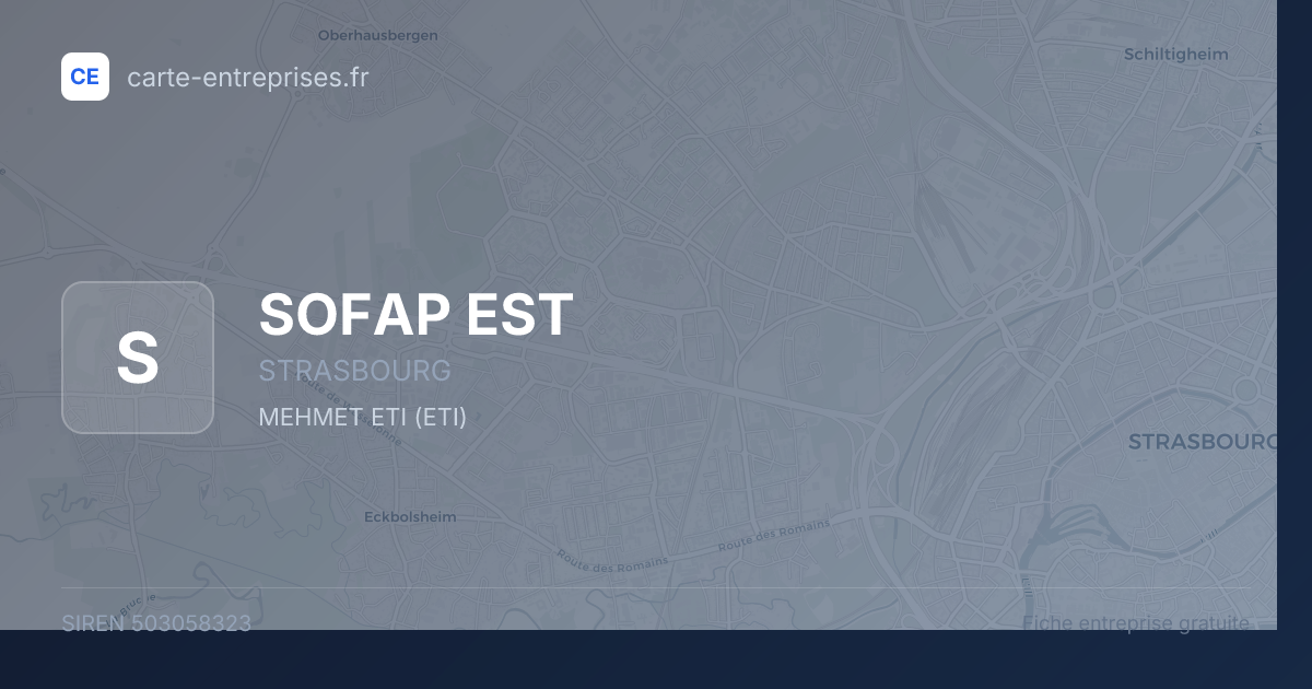 SOFAP EST — 503058323 — fiche entreprise