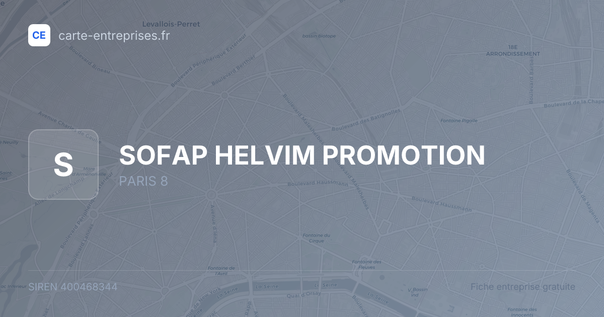 SOFAP HELVIM PROMOTION — 400468344 — fiche entreprise