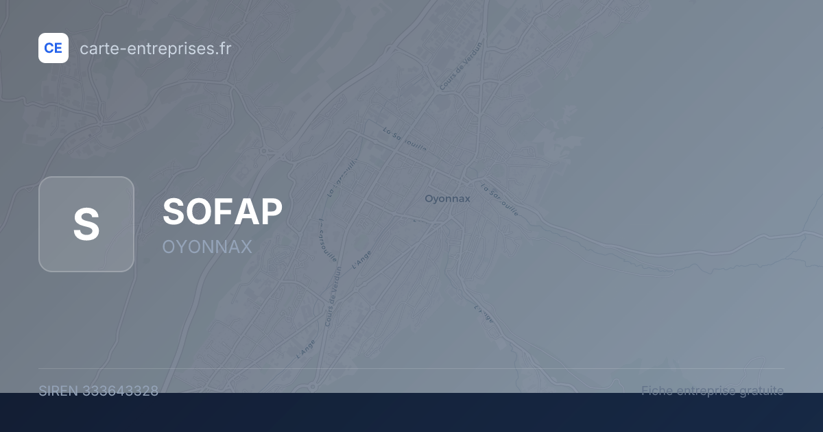 SOFAP — 333643328 — fiche entreprise