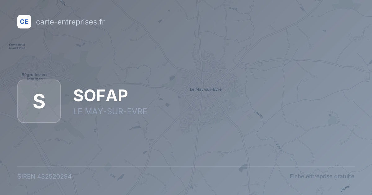 SOFAP — 432520294 — fiche entreprise